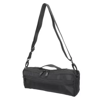 NOLITOY Piccolo Bag, Lightweight Hardshell Musical Instrument Storage Case, Adjustable Length, Black, 26 x 10 x 6 cm