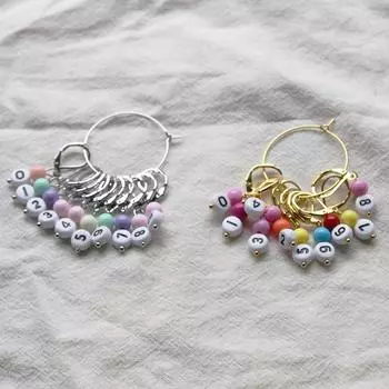 Номер 0-9 Бусины Смешанные Ракушки Подвеска Вязание Маркеры Стежков Вязание Крючком Защелка Для Diy Craft Marker Наборы Инструменты Для Вязания