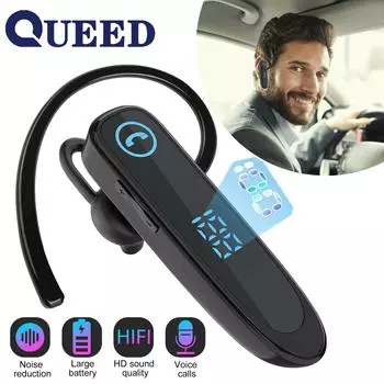 Номер электричества показывает, что Bluetooth-гарнитура с длительным режимом ожидания для вождения, беспроводная связь для бизнеса, большая мощность, подвесное ухо