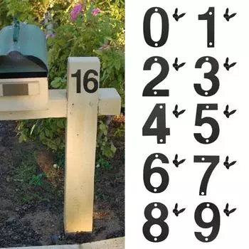 Номер дома из нержавеющей стали 0-9 Квартира Фермерский дом Высокая видимость Внешняя входная дверь Улучшение почтового ящика Номер плавающего адреса Украшение номера 7.5cm A