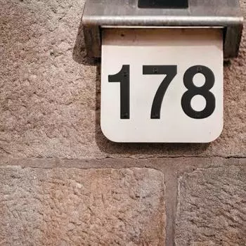 Номер дома из нержавеющей стали 0-9 Квартира Фермерский дом Высокая видимость Внешняя входная дверь Улучшение почтового ящика Номер плавающего адреса Украшение номера 7.5cm E