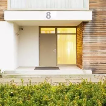 Номер дома из нержавеющей стали с болтами и гайками 0-9 3D Квартира Фермерский дом Высокая видимость Внешняя входная дверь Улучшенный номер почтового ящика Плавающий адрес 8Inch 3