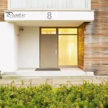 Номер дома из нержавеющей стали с болтами и гайками 0-9 3D Квартира Фермерский дом Высокая видимость Внешняя входная дверь Улучшенный номер почтового ящика Плавающий адрес 8Inch 7