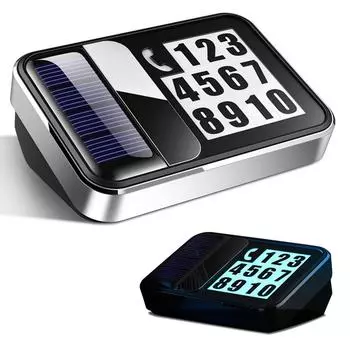 Номер телефона для парковки цифровой автомобиль временная парковочная карта солнечная зарядка элегантный модный светодиодный автомобиль временный синий