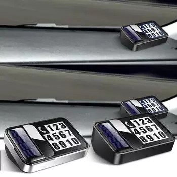 Номер телефона для парковки цифровой автомобиль временная парковочная карта солнечная зарядка элегантный модный светодиодный автомобиль временный синий