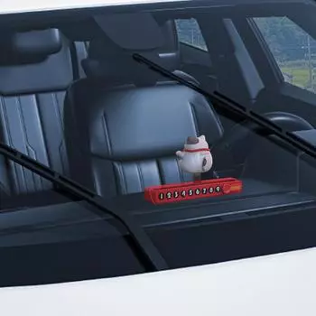 Номер телефона для парковки Lucky Cat Car Phone Number Card Номер телефона для парковки Светящийся номер телефона для грузовиков и автомобилей красный