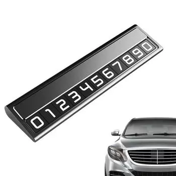 Номер телефона для парковочной карты Временный знак остановки парковки Номер карты Приборная панель Авто Временный знак остановки Временный серебряный