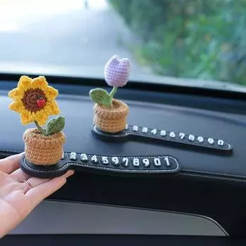 Номер телефона в автомобиле, временный знак остановки, многофункциональный мультяшный временный парковочный знак, украшение номерного знака 19cm9.5cm