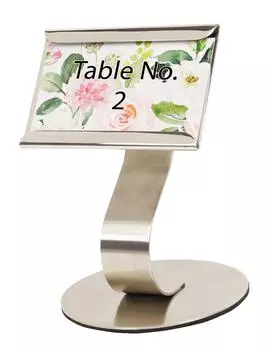 Номера свадебных столов Trifri / держатели имен из нержавеющей стали, подставка для меню стола, номера столов для ресторана 3.4”X2.3” серебряный