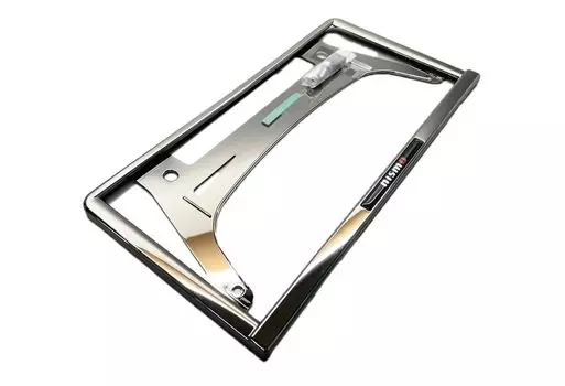 Номерная рамка Nismo с хромированным покрытием Nissan Aura 96210RN025 [Черный ободок] Note/Note (Е13)