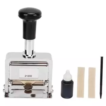 Номерной штамп 12-значный самонаносящийся автоматический нумерующий штамп с ручкой для банковского счета в медицине