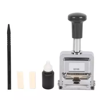 Номерной штамп с 10-значным дизайном ручки, самонаносящийся автоматический нумерующий штамп для банковских медицинских счетов