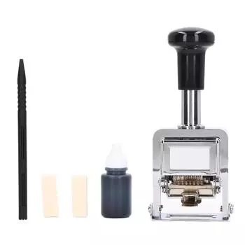 Номерной штамп с 8-значным дизайном ручки, самонаносящийся автоматический нумерующий штамп для банковского медицинского счета