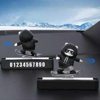 Номерной знак для парковки автомобиля Koice, раздвижная фигурка, черный, 1 шт., корейский автомобильный аксессуар