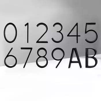 Номерные знаки из ферросплава, черные цифры, чугунный номер дома, 3D-цифра, дверная табличка