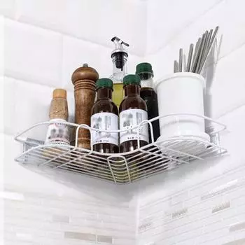 Non Punching Toilet, Bathroom, Toilet Wall Storage Rack, Nail Free Triangle Rack, Storage Rack, Including 2 Random Patches чёрный
