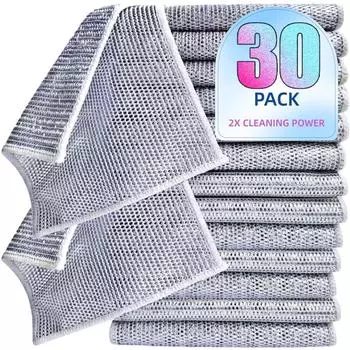 Нецарапающаяся проволочная тряпка для мытья посуды Проволочная тряпка для мытья посуды Многоцелевая проволочная тряпка из микрофибры Чистящая салфетка для домашней кухни Волшебное полотенце для посуды Тряпки 1PC