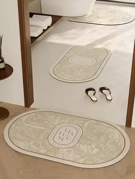 Non-slip Bath Mat Bathroom Mat Super Absorbent Toilet Toilet Rug Home Decor Shower Room Floor Mat Kitchen Living Room