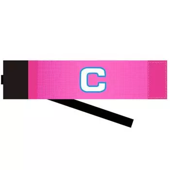 Non-slip Football Captain Armband C-shaped Squad Armbands Sports Arm Band Team Unit Player pink-B