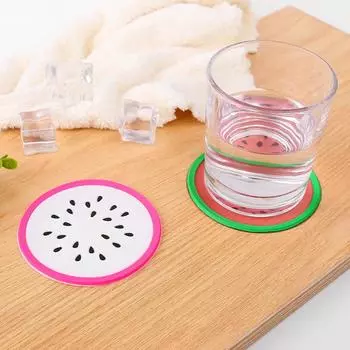 Non -slip Fruit Shape Cup Coaster Silicone Cup Insulation Pad Tableware Pad Cup Mat Office carambola