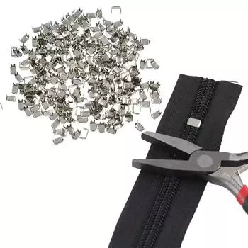 Non-slip Garment Pants Replacement Zipper Stopper Bottom Stoppers Repair Accessories Tailor Tools 5 серебряный