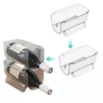 Нескользящий долговечный прозрачный органайзер для хранения винных полок прозрачный