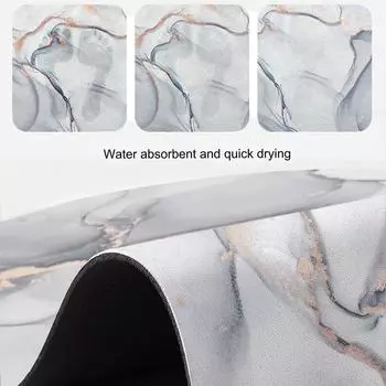 Нескользящий коврик Водопоглощающий напольный коврик с мраморным узором Коврик для ванной комнаты с диатомитом Гостиная Спальня Ванная комната 400MMx600MM розовый