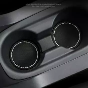 Non-slip mat Water Cup Holder Bottle Holder Rhinestone Water coaster Pad Silica Gel mat Mat Anti-slip Mat Water coaster Car Mat Unique синий