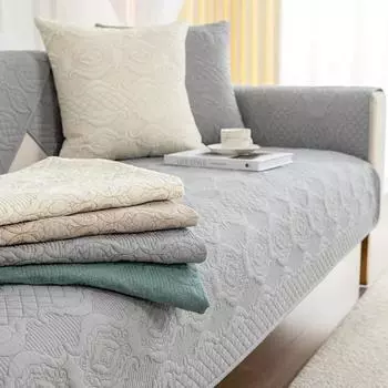 Non-Slip Sofa Cover Cover Cotton Solid color Cushion Back Towel Cover Modern Simple Sofa Cushion Four Seasons Universal Cloth 90x70