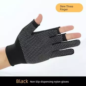 Non Slip Special Exposed Two-Finger Gloves Summer Thin Men s and Women s Driving Sun Protection Fishing Fitness Cycling Leaking Three-Finger Gloves Black Non Slip Dew three-finger -5 pairs One size