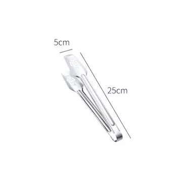 Non-slip Stainless Steel Kitchen Food Clip Crown Hollow Tongs Barbecue Steak Bread Clips Cooking Utensils