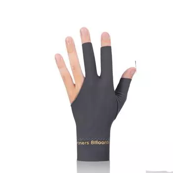 Non Slip Table Game Separate-finger Glove Billiards Gloves three-fingered Glove Billiard Cue Gloves grey-left hand