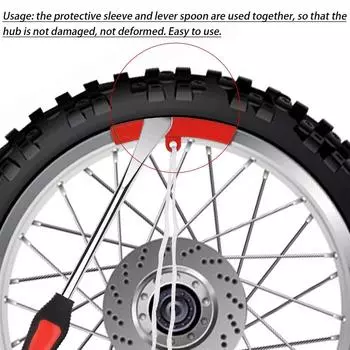 Non-slip Tire Changing Lever Tyre Repair Tool 14.5 inch Spoons Lever with Handle for Motorcycle Bicycle Tire Maintenance Tool