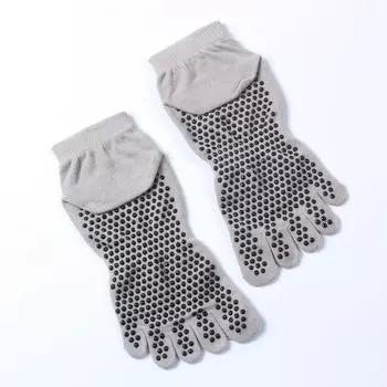 Non-Slip Yoga Socks Men s and Women s Pure Cotton Outdoor Exposed Toe Floor Sole Non-Slip Finger Socks Pilates