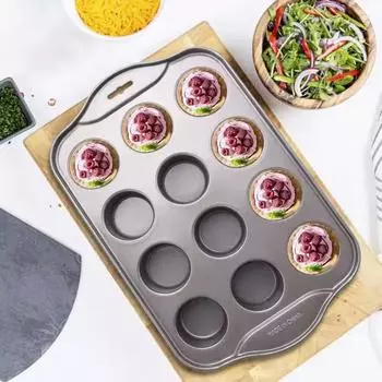 Non-Stick Cheesecake Pan 12 Grid Cupcake Mold Kitchen Baking Tool Muffin Pan Egg Tart Cheesecake Pan