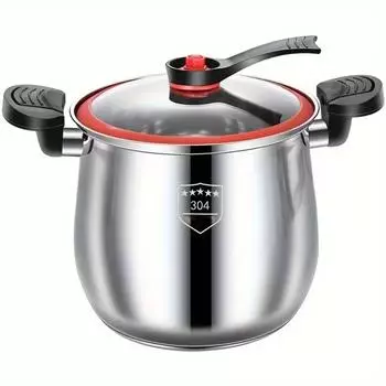 Non-Stick Micro-Pressure Cooker 304 Stainless Steel Stockpot Kitchen Cookware Stew Pot Porridge