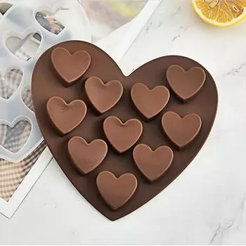 Non-Stick Silicone Chocolate Mold Baking Mold Candy Making Mould Baking Tools Waffle Biscuits Mold Cake Decorating Tool Wax Mold коричневый