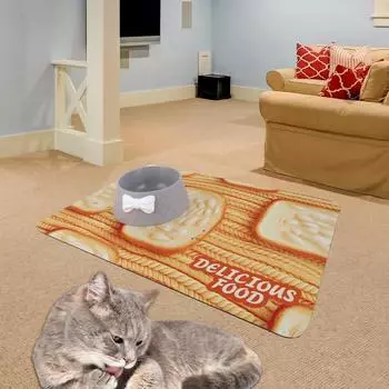 Non-Stick Waterproof Pet Food Feeding Pad Diatom Ooze Pet Feeding Dog Cat Bowl Food Mat Puppy Feeder Tray Water Cushion Placemat чёрный