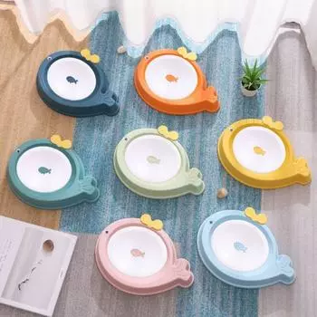 Non-Wetting Mouth Dog Floating Bowl Fish Shape Pet Automatic Water Drinker For Dogs Cats розовый