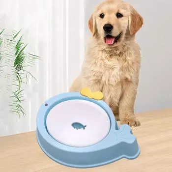 Non-Wetting Mouth Dog Floating Bowl Fish Shape Pet Water Dispenser For Dogs Cats зелёный