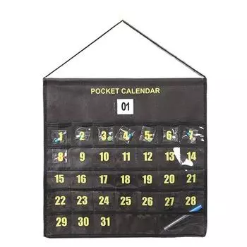 Non-woven Fabric Wall Hanging Calendar Bag Attractive Wall Jewelry Organizer Bedroom