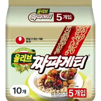 Nongshim Olive Chapagetti 140g, 10 pieces