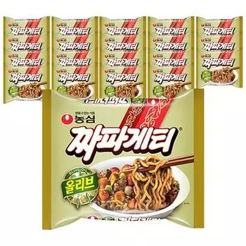 Nongshim Оливковый Чапагетти 140г, 20 штук