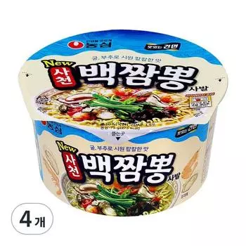 Nongshim Sacheon Baek Jjamppong Bowl 75g, 4 pieces