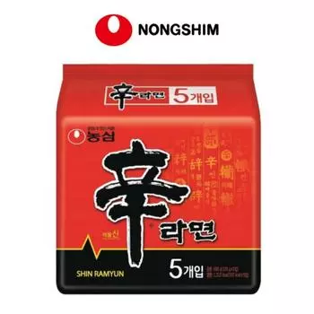 [Нонгшим] Шин Рамюн (Острая лапша) 120г (5шт) #1Pack