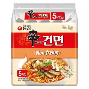 Nongshim Shin Ramyun dried noodles, 5 pieces