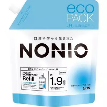 Nonio Lion Ополаскиватель для рта Nonio Clear Half Mint Refill ополаскиватель для рта 950 мл