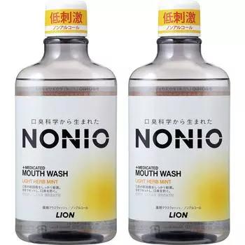 NONIO Mouthwash Light Herbal Mint 600ml x 2 mouthwash [Quasi-drug] Non-alcoholic