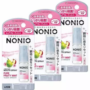 NONIO Спрей для рта Pure Fruity Mint 5 мл x 3 [Квази-лекарство] (Освежитель для полости рта)