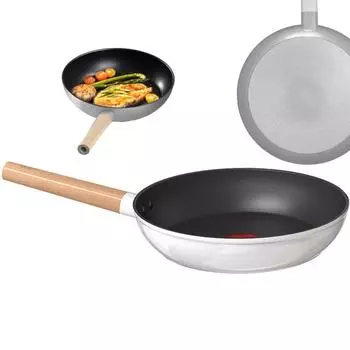 Nonstick Egg Pan Fried Egg Pan Non-stick Frying Pan Skillet Pancakes Pan Ergonomic Bacon Pot Crepe Pan Wooden Handle Egg Cooker красный
